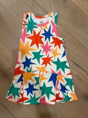 Colorful Star Print Tank Dress